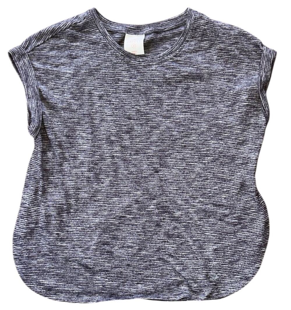 Freely Slit Side Sleeveless Heathered Gray Top Small